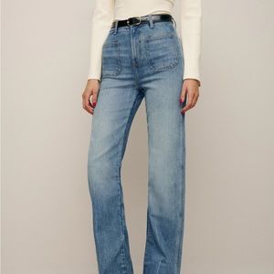 Reformation Alyssa High Rise Wide Leg Long Jeans
